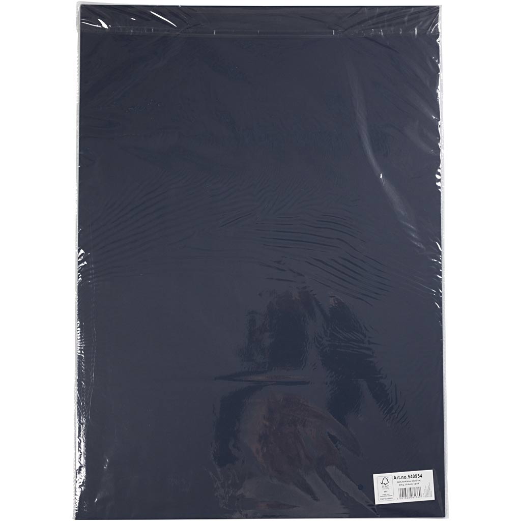 Karton, ark 50x70 cm, 270 g, mørk blå, 10 ark/ 1 pk. - Image 2