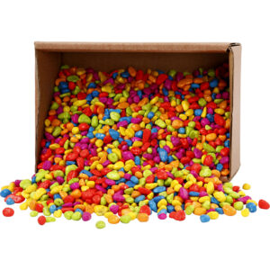 Mosaiksten, str. 8-10 mm, tykkelse 5 mm, stærke farver, 8 kg/ 1 pk.