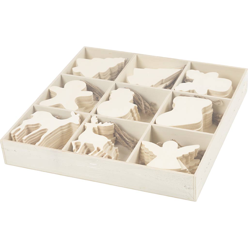 Juleophæng, str. 7-9 cm, tykkelse 4 mm, 90 stk./ 1 pk. - Image 3