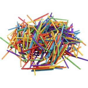 Tændstikker, L: 5 cm, ass. farver, 4300 stk., 500 g/ 1 pk.