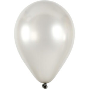 Balloner, diam. 23 cm, runde, sølv, 8 stk./ 1 pk.