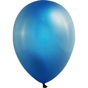 Balloner, str. 23 cm, runde, metallic blå, 8 stk./ 1 pk.