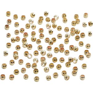Wireklemmer, str. 2 mm, guld, 1000 stk./ 1 pk.
