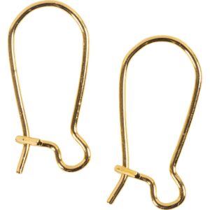 Ørebøjle, str. 15 mm, forgyldt, 10 stk./ 1 pk.