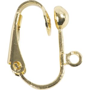 Øreclips, str. 16,5x1,5x1,6 mm, guldfarvet, 40 stk./ 1 pk.