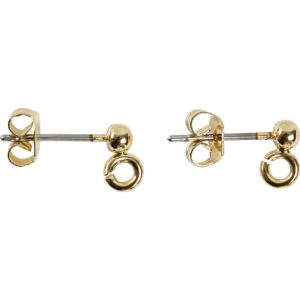 Ørestikker, str. 13 mm, guldfarvet, 100 stk./ 1 pk.