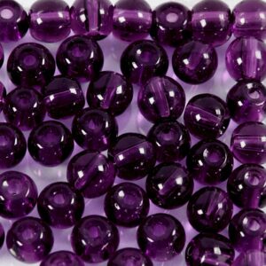 Glasperler, diam. 4 mm, hulstr. 1 mm, lilla, 90 stk., 20 g/ 1 pk.