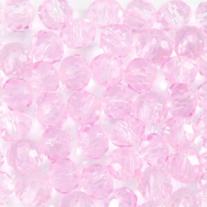 Glasperler, diam. 4 mm, hulstr. 1 mm, pink, 90 stk., 20 g/ 1 pk.