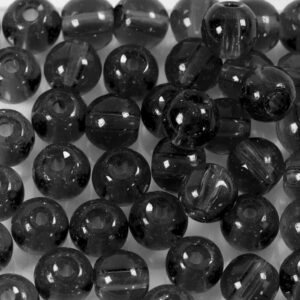 Glasperler, diam. 4 mm, hulstr. 1 mm, sort, 90 stk., 20 g/ 1 pk.
