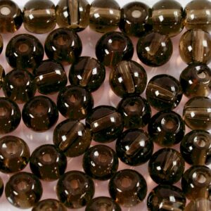 Glasperler, diam. 4 mm, hulstr. 1 mm, brun, 90 stk., 20 g/ 1 pk.