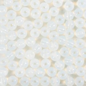 Glasperler, diam. 4 mm, hulstr. 1 mm, krystal, 90 stk., 20 g/ 1 pk.