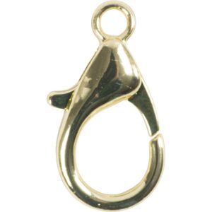 Karabinhage, str. 18 mm, guldfarvet, 25 stk./ 1 pk.