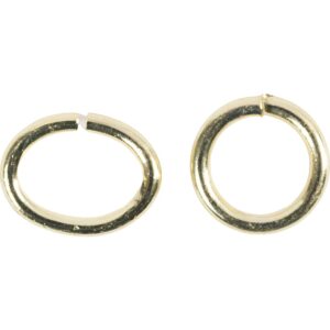 Oval- og O-ring - sortiment, guldfarvet, 800 ass./ 1 pk.