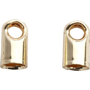 Enderør, str. 3,2 mm, guldfarvet, 10 stk./ 1 pk.