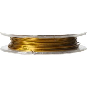 Smykkewire, tykkelse 0.38 mm, guld, 10 m/ 1 rl.