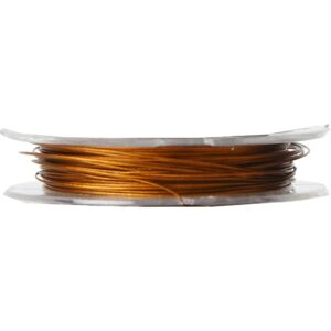 Smykkewire, tykkelse 0.38 mm, kobber, orange, 10 m/ 1 rl.