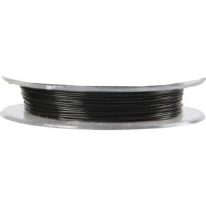 Smykkewire, tykkelse 0.38 mm, sort, 10 m/ 1 rl.