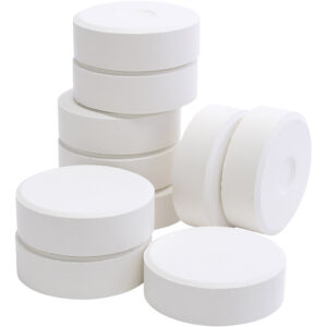 Temperablokke, H: 19 mm, diam. 57 mm, hvid, 10 stk./ 1 pk.