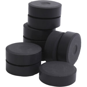 Temperablokke, H: 19 mm, diam. 57 mm, sort, 10 stk./ 1 pk.