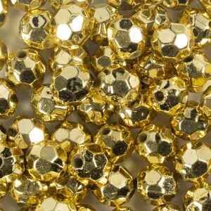 Facetperler, diam. 8 mm, hulstr. 1 mm, beige, 100 g/ 1 pk.