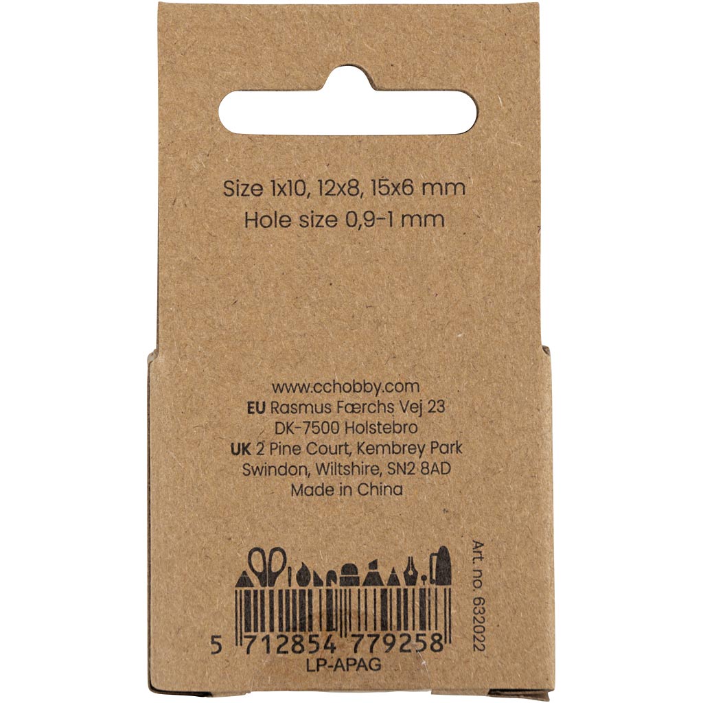 Agat stenperler, diam. 6+8+10 mm, hulstr. 0,9-1 mm, transparent grå, 28 stk./ 1 pk. - Image 3