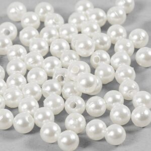 Voksperler, diam. 6 mm, hulstr. 1,9 mm, perlemor, 65 stk./ 1 pk.