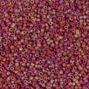 Rocaiperler, nr. 15/0, diam. 1.7 mm, hulstr. 0,5-0,8 mm, rød, 25 g/ 1 pk.