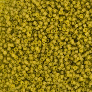 Rocaiperler, nr. 15/0, diam. 1.7 mm, hulstr. 0,5-0,8 mm, gul, 25 g/ 1 pk.