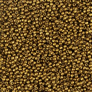 Rocaiperler, nr. 15/0, diam. 1.7 mm, hulstr. 0,5-0,8 mm, guld, 25 g/ 1 pk.