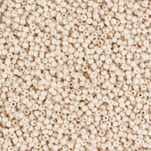Rocaiperler, nr. 15/0, diam. 1.7 mm, hulstr. 0,5-0,8 mm, beige, 25 g/ 1 pk.