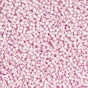 Rocaiperler, nr. 15/0, diam. 1.7 mm, hulstr. 0,5-0,8 mm, pink kerne, 25 g/ 1 pk.