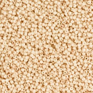 Rocaiperler, nr. 15/0, diam. 1.7 mm, hulstr. 0,5-0,8 mm, fersken, 25 g/ 1 pk.