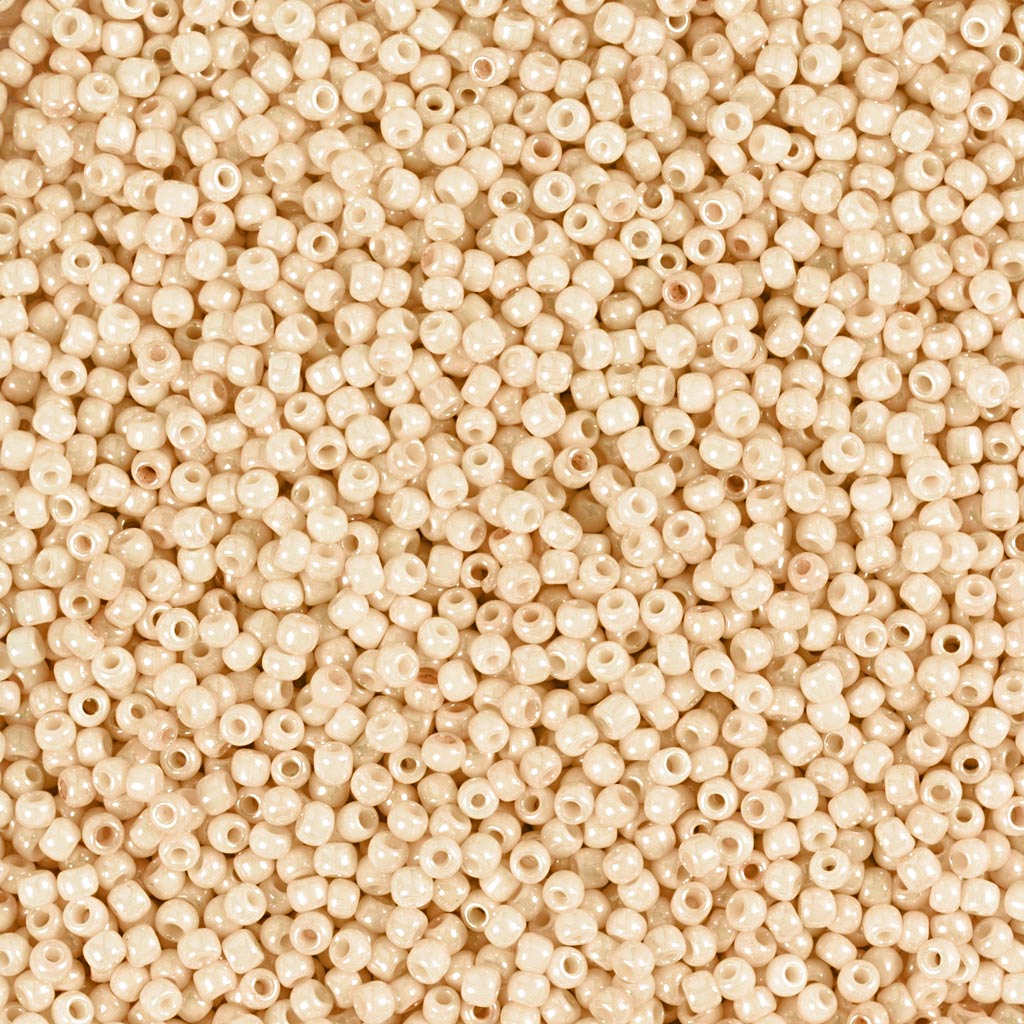 Rocaiperler, nr. 15/0, diam. 1.7 mm, hulstr. 0,5-0,8 mm, fersken, 25 g/ 1 pk.