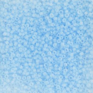 Rocaiperler, nr. 15/0, diam. 1.7 mm, hulstr. 0,5-0,8 mm, turkis, 25 g/ 1 pk.