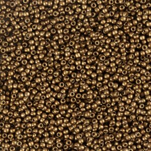 Rocaiperler, nr. 15/0, diam. 1.7 mm, hulstr. 0,5-0,8 mm, bronze, 25 g/ 1 pk.