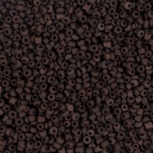 Rocaiperler, nr. 15/0, diam. 1.7 mm, hulstr. 0,5-0,8 mm, mat frost, rød, 25 g/ 1 pk.