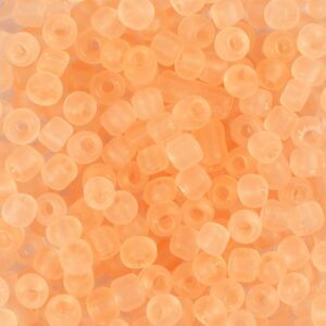 Rocaiperler, nr. 6/0, diam. 4 mm, hulstr. 0,9-1,2 mm, orange, 25 g/ 1 pk.