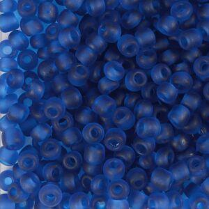 Rocaiperler, nr. 6/0, diam. 4 mm, hulstr. 0,9-1,2 mm, blå, 25 g/ 1 pk.