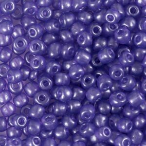 Rocaiperler, nr. 6/0, diam. 4 mm, hulstr. 0,9-1,2 mm, lilla, 25 g/ 1 pk.
