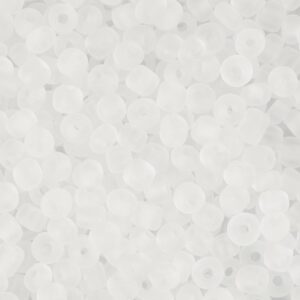 Rocaiperler, nr. 6/0, diam. 4 mm, hulstr. 0,9-1,2 mm, hvid, 25 g/ 1 pk.