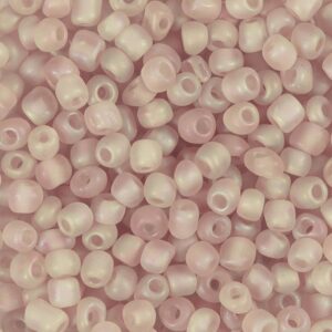 Rocaiperler, nr. 6/0, diam. 4 mm, hulstr. 0,9-1,2 mm, beige, 25 g/ 1 pk.