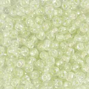 Rocaiperler, nr. 6/0, diam. 4 mm, hulstr. 0,9-1,2 mm, perlemor, 25 g/ 1 pk.