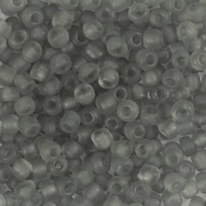 Rocaiperler, nr. 6/0, diam. 4 mm, hulstr. 0,9-1,2 mm, grå, 25 g/ 1 pk.