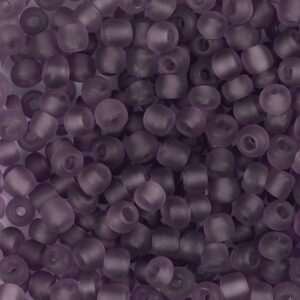 Rocaiperler, nr. 6/0, diam. 4 mm, hulstr. 0,9-1,2 mm, lys lilla, 25 g/ 1 pk.