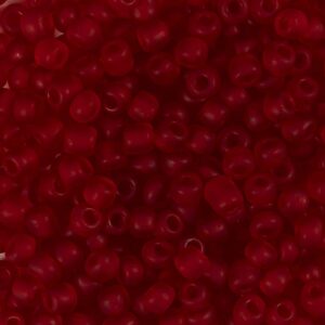 Rocaiperler, nr. 6/0, diam. 4 mm, hulstr. 0,9-1,2 mm, mørk rød, 25 g/ 1 pk.