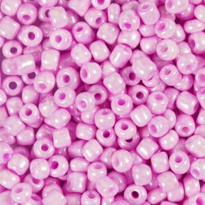 Rocaiperler, nr. 6/0, diam. 4 mm, hulstr. 0,9-1,2 mm, pink, 25 g/ 1 pk.