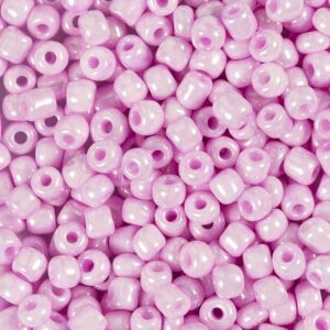 Rocaiperler, nr. 6/0, diam. 4 mm, hulstr. 0,9-1,2 mm, soft rosa, 25 g/ 1 pk.