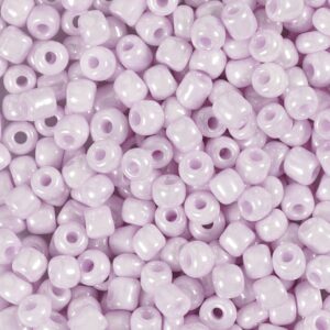 Rocaiperler, nr. 6/0, diam. 4 mm, hulstr. 0,9-1,2 mm, soft pink, 25 g/ 1 pk.