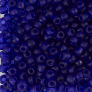 Rocaiperler, nr. 6/0, diam. 4 mm, hulstr. 0,9-1,2 mm, blå, 25 g/ 1 pk.