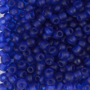 Rocaiperler, nr. 6/0, diam. 4 mm, hulstr. 0,9-1,2 mm, kobolt blå, 25 g/ 1 pk.